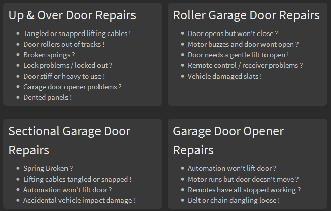 Garage Doors Repairs Bolton